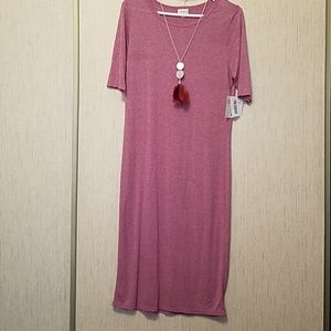 LuLaRoe Julia Dress Heathered Mulberry